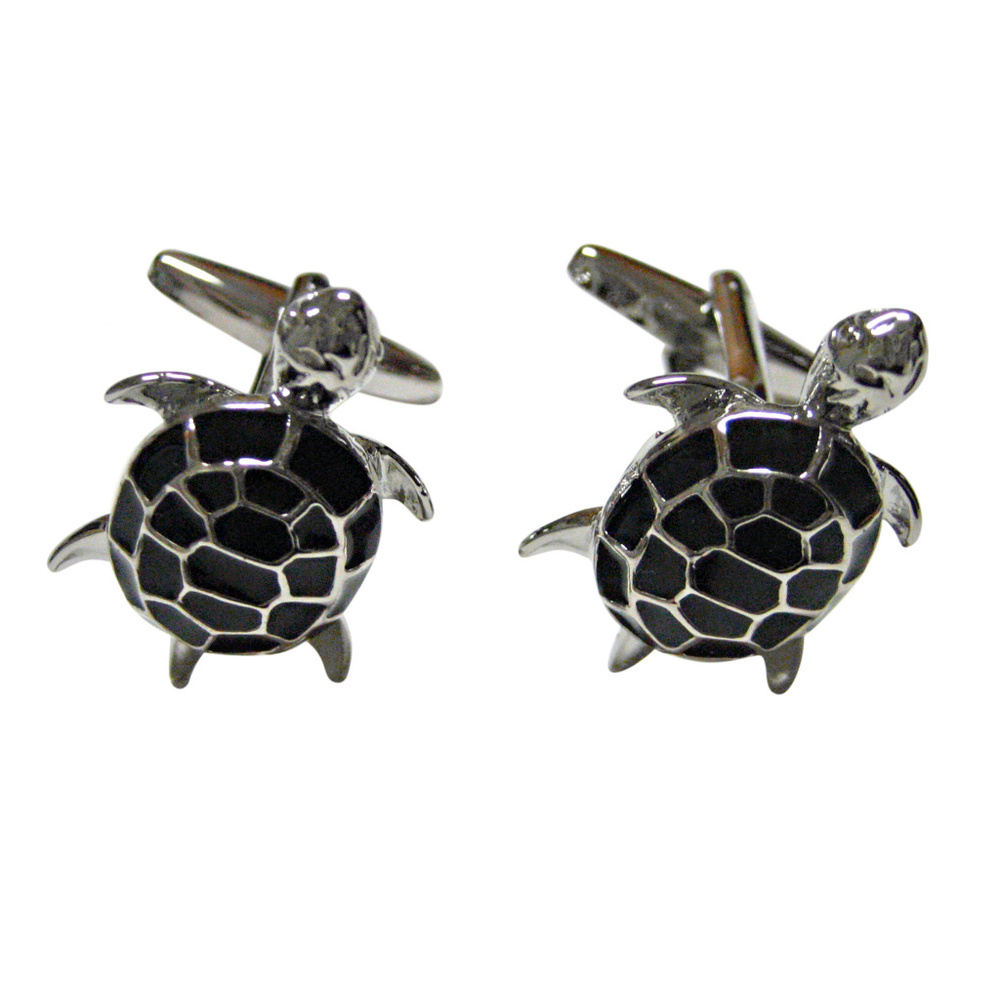 Black Turtle Tortoise Cufflinks - image 1